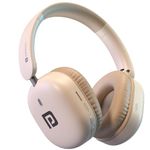 Portronics Muffs M6 Over Ear Wireless Bluetooth Headphone with Upto 40 Hours Playtime, Dual Pairing, 40mm Driver, HD Mic, Bluetooth 5.4V, Foldable Design, Type C Fast Charging (Biege)