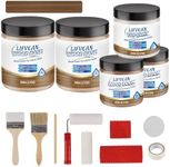 LIFVEAN Wood Look Paint for Furniture, Countertop, Interior Doors Wood Like Paint, Brown Walnut Wood Grain Paint Cover 52-60 sq.ft