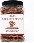 Everton Original Butter Toffee Pretzels: Gourmet Artisan Butter Toffee Covered Pretzels, made in small batches for that Rich Small Batch Butter Toffee Confection. 15oz Gourmet Grab Jar