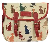 New Signare Tapestry Women Messenger Satchel Bag (Cheeky Cat)