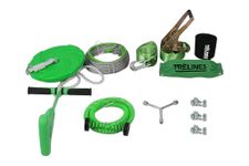 Trelines NA847131 Zip Line with Brake Green Black