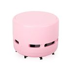 FineInno Mini Crumb Vacuum Cleaner Portable Desktop Sweeper Handheld Cordless Multifunction Cleaning for Home,Office, Cars，Pet Hairs No Battery Included (Pure Pink)