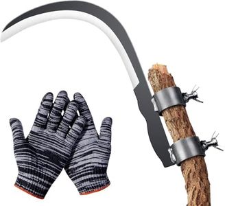 Steel Straw Sickle with Replaceable Wooden Handle Function, Manganese Steel Blade, Handheld Gardening Tools Multipurpose Gardening Weeding Grass and Farming Portable Safety Sickle