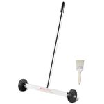 VEVOR Magnetic Sweeper with Wheels, 15inch Mini Magnetic Sweeper, 8 lbs Capacity, Adjustable Handle, Lightweight Magnetic Pickup Sweeper to Pick Up Nails and Screws, Easy Cleanup of Workshop Garage