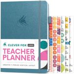 Clever Fox Teacher Planner – School Year Planner with Calendars & Lesson Plans – Teacher Plan Book for Classroom & Homeschool Organization - Undated, 18x25cm, Hardcover (Aquamarine)
