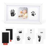 TOYESS Baby Footprint Kit & Handprint Kit, Baby Photo Frame for Newborn Baby Shower Gifts, Inkless Hand & Footprint Kit, Paw Print Kit for Dogs