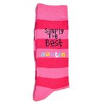 SHATCHI Women's Shatchi One Size Simply The Best Novelty Socks for Father Mother s Day Uncle Auntie Nana Brother Sister Bo, Simply The Best Auntie, One Size UK