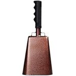 Belle Vous Steel Metal Cowbell with Handle - 27.5cm (10.9 Inches) - Loud Percussion Instrument Bell Noise Makers - Musical Cow Bells for Call & Cheering at Sporting Events and Football Games