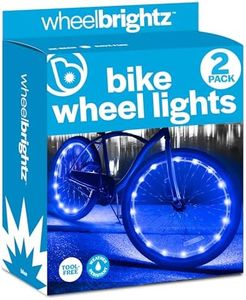 Brightz WheelBrightz Bike Light (2-Pack Blue) - Electric Bike Accessories for Adult Bikes - Bicycle Wheel Lights for SE BMX eBike Mini Kids Boys Girls Men Women Bikes Ages 5 6 7 8 9 10 11 12 Year Old