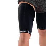 Zensah Thigh Compression Sleeve - Support for Pulled Hamstring, Quad Strain, Groin Compression Wrap for Men and Women (Small, Midnight Black)