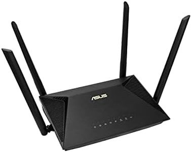 ASUS RT-AX1800U Router erweiterbar mit Mobile Tethering, Alternative zu 4G 5G Routern, WiFi, Dual-Band, schnelle Verbindung Dank WiFi6, integrierter Internetschutz unbegrenzte Updates