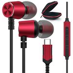 USB C Headphones Type C Earphones for iPhone 16 Pro Max 15 Plus for Samsung A53 A54 A35 Galaxy S24 S23 FE S22 S21 for Xiaomi 14 Noise Canceling Magnetic In-Ear Wired Earbuds with Mic Pixel 6 6a 7a 8 9