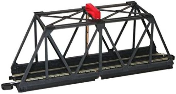 Bachmann Trains E-Z TRACK TRUSS BRIDGE with BLINKING LIGHT- HO Scale , Black Medium