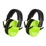 2 Pack Noise Cancelling Headphones for Kids, SNR 27dB Kids Ear Protection Safety Ear Muffs for Autism Kids Adult, Hearing Protection Earmuffs for Shooting Mowing Hunting Fireworks