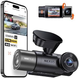 Vantrue N2X 2.7K Dash Cam Front and Inside, 5G WiFi Dual Dash Camera for Car with Starvis 2 HDR IR Night Vision, GPS, 24/7 Buffered Parking Mode, 60FPS, Voice Control, Support 512GB Max, LTE Support