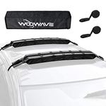 WOOWAVE Kayak Roof Rack Pads Universal Car Roof Rack Soft Premium Surf Crossbars Cross Bars for Surfboard SUP Paddleboard with 2 Waterproof Tie Down Straps and Portable Storage Bag, 33in Long (Pair)