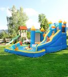 BUPPLEE 5 in 1 Inflatable Bounce House for Kids 3-12, 12.5 x 9.7Ft Swimming Pool Bouncy Castle with Slide, Inflated Bouncer for Outdoor with Blower, Bouncy Water Park for Children Backyard Party