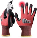 Brigic level3 Cut resistant gloves Micro Foam Nitrile Coated Touch-screen, Fiberglass-free Extreme Lightweight & Thin Red (1, X-Large)