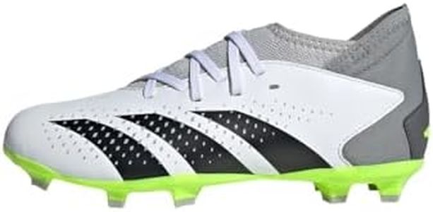 adidas Predator Accuracy.3 Firm Ground Boots, Scarpe da Calcio Unisex - Bambini e ragazzi, Ftwr White Core Black Lucid Lemon, 28 EU
