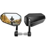 NIGOOLATA Motorcycle Rearview Mirrors Handlebar Rear View Bar End Mirrors for Motorcycles 360° Rotatable with E-MARK 2 Pack