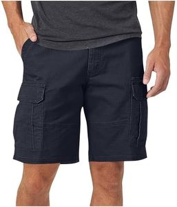 Cargo Shorts for Men 5 Inch Inseam Lightweight Quick Dry Casual Work Summer Outdoor Hiking Golf Active Wear Multi Pocket 02# Navy Medium