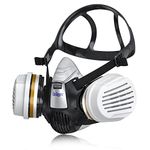 Dräger Spray Paint Mask, Respirator Mask X-plore 3300 + 2x reusable A2 P3 filters for Airbrushing, Agricultural Pesticide Spraying and Resin Epoxy Work - against dust, Organic gases and Vapours - Mask Size M