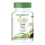 Fairvital | Fruit Plus - HIGH Dosage - 60 Capsules - Fruit Powder - Natural multivitamins with Good Bacterial Cultures