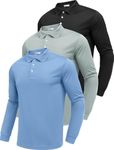 PINSPARK Long Sleeve Polo Shirts fo