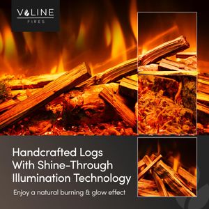 Valine 50" Electric Fireplace – Wall Mounted Heater
