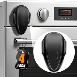 YTDSUP Oven Lock Child Safety (4 Pack), Cabinet Locks Baby Proofing, Baby and Child Proof Locks for Drawer Oven Stove Door, Easy to Install, No Tools Need, Upgrade Heat-Resistant Material - Black