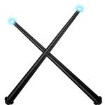 Gejoy 2 Piece Light-up Wand Magic Light and Sound Toy Wizard Wands for Cosplay (Black)