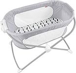 Fisher-Price Soothing View Bassinet – Climbing Leaves, folding portable baby cradle for newborns and infants