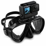 TELESIN Swimming Goggles Diving Mask Scuba Snorkel Glasses for GoPro Hero 13/12/11/10/9/8/7 Session 4/5 Fusion 360 4K DJI Osmo Action Insta360 Cameras (Black)