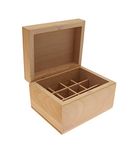 Absolute Aromas Essential Oils Wooden Storage Box – for 12 x 5ml or 10ml Essential Oil or Fragrance Bottles