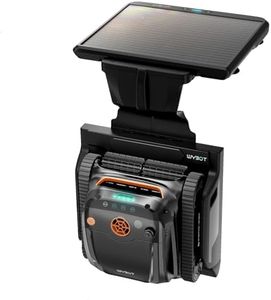 WYBOT S2 Solar-Powered Pool Vacuum Cleaner for Inground Pools, 7 Modes & 7 Paths, Brushless Motor, Auto Return & Charge, 2.5h Runtime, Dual Filtration, App Control, Covers 3,229 Sq.Ft, Grey&Orange