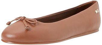 Tommy Hilfiger Women Essential Chic Ballerina, Brown Suede, 40 EU