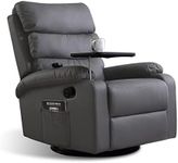 Levede Recliner Heated Lounge Sofa Armchair 360 Swivel Massage Chair, Grey