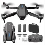 HILLSTAR Brushless Motors Foldable Remote Control Drone with Dual Camera & Battries HD Wide Angle Lens Optical Flow Positioning with Dual 1800Mah Batteries WiFi FPV 4-Axis with Dual Flash Lights