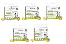 MumsLap Natural Mosquito Repellent Patches for Babies & Kids | Up to 12 Hours Protection with Citronella, Lemongrass & Eucalyptus Oil | Anti-Mosquito Stickers - Pack of 5 (120 Patches)