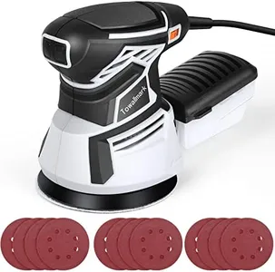 2.6A Random Orbital Sander,Towallmark 350W Orbital Sander with 6 Variable Speed,13000RPM Electric Sander with 12Pcs Sandpapers,1 Pcs Dust Box,Sander for Woodworking