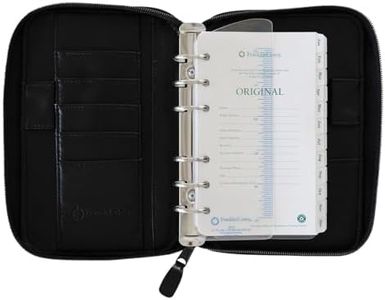 Sistema di pianificazione tasca in vinile con cerniera, colore: Nero