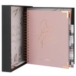 Perfect Planner Company - 2025 Luxury Business & Lifestyle Planner - Monthly & Weekly Diary with Habit Tracker - Social Media Planning - 100gsm FSC Paper, Dusky Pink - 12 Monthly Tabs - Stickers.