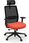 COSTWAY 400LBS Big & Tall Mesh Office Chair, Ergonomic High Back Swivel Computer Desk Chair with Adjustable Headrest, Lumbar Support and Armrests, Reclining Executive Task Chairs for Home Office