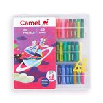 Camel Oil Pastel with Reusable Plastic Box - 50 Shades,Multicolor