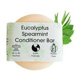 Eucalyptus Spearmint Hair Conditioner Bar, Natural Hair Care Bar for Frizzy Hair, Vegan Hair Bars, Plastic-Free, No Preservatives, Up to 80 Washes, 60g - The Natural Spa