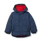 Amazon Essentials Little Boys' Heavy-Weight Hooded Puffer Coat, Navy, Small