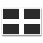 2 x 10cm Cornwall Cornish Flag Vinyl Sticker Decal Laptop Car Tablet #9683 (10cm Wide x 7cm High)