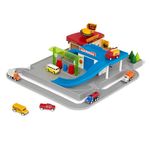 Driven by Battat – Driven by Battat – 25Pc Drive-Thru Playset – Toy Cars Included – Buildings, Ramp, Tracks & More – Kids 3 Years + – Pocket Dine & Drive Fleet