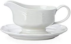 Mikasa French Countryside Blue 2 Piece Gravy Boat Set, White