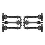 Akatva T Hinge Set - 6 Piece Gate Hinges for Wooden Fences Heavy Duty - Barn Hinges for Doors - Black Hinges – Hinges for Shed Door - Door Hinges Black Matte - Hinges Outdoor - Fence Strap Hinge Set